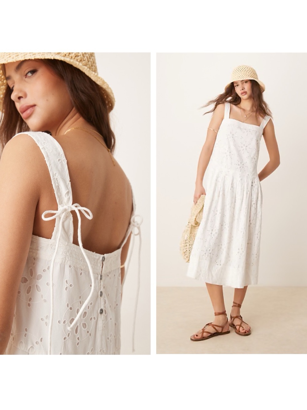 Free People Primavera Eyelet Midi Dress